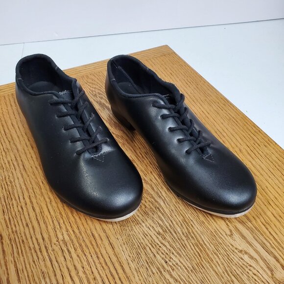 So Danca Tap Shoes Little Girls Size 11 SD Tech Professional Dance Leather Lace - Picture 1 of 7
